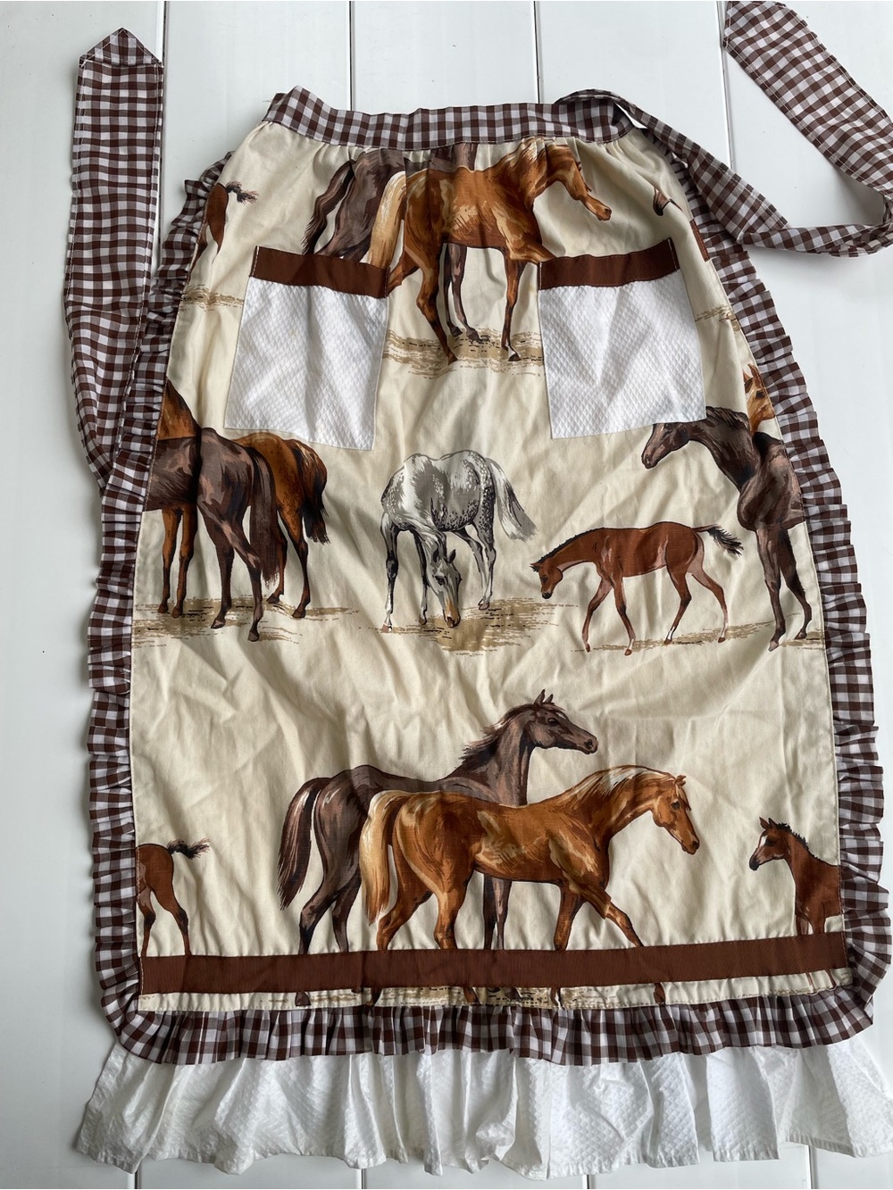 Susan Bee Horse Kitchen Apron